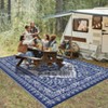 Outdoor Rug Medallion Plastic Straw Camping Carpet, Reversible Floor Mat, UV-Resistant Indoor Outdoor Area Rug for Backyard, Deck, Picnic, Porch - 4 of 4