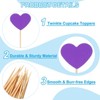 Unique Bargains Wedding Engagement Birthday Decoration Heart Shape Cupcake Toppers Picks 50 Pcs - 3 of 4