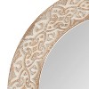 Kate and Laurel Engrahm Round MDF Round Mirror, 26" Diameter, White - 2 of 4