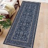 Acekool Washable Area Rug, Vintage Boho Floral, Non-Slip Low Pile Carpet for Living Room, Bedroom, Nursery, Playroom, Dining Room - 3 of 4