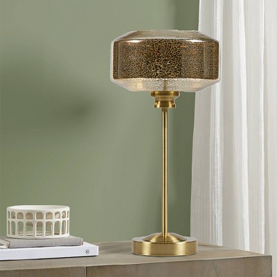 Ink+Ivy 8.5"x17" Lumivive Mercury Glass Table Lamp: Contemporary Design, Iron Base, UL Listed, 4 of 12