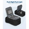 Hynes Eagle 2-in-1 Luggage Set, 20 inch Rolling Backpack + Fanny Pack-Black - 3 of 4