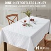 HLC.ME Modena Jacquard Fabric Lattice Tablecloth, Water, Fade, Wrinkle and Stain Resistant Table Cloth - 2 of 4