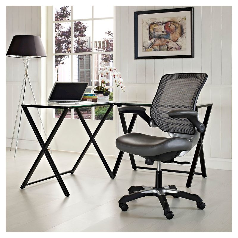 Edge Mesh Back with Leatherette Seat Office Chair - Modway, 5 of 6