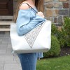 Pavilion Gift Company - Jessica Dove - 17" x 6" x 12.5" Dove/Slate Laser Cut Tote - Handbags - 3 of 4