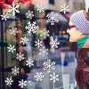 5 Sheets 135 Pcs White Snowflake Window Clings, Reusable Static Decals for Christmas Winter Holiday Home Office Party Glass Decor - 3 of 4
