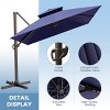 Crestlive Products 10' x 13' Patio Cantilever Umbrella Offset Double Top High-strength Aluminum Pole with 360°Rotation 5 Heights Adjustable Umbrella - 4 of 4