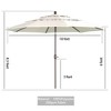 Aoodor 10 ft Patio Umbrella, Outdoor Table Umbrella, Market Umbrella with 3 Tier - 3 of 4