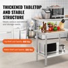 VEVOR Stainless Steel Prep Table, 900x600x800 mm, 700 lbs Load Capacity, Heavy Duty Metal Worktable with 3 Adjustable Height Levels, Silver - 4 of 4