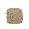 6.75 Inch Basket White Seagrass & Rope by Foreside Home & Garden - 3 of 4