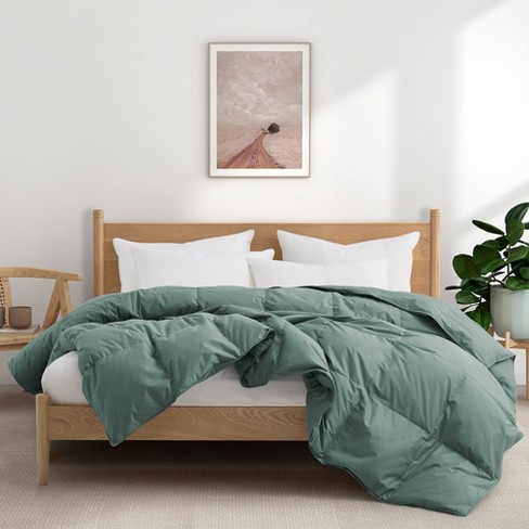King Size Down Fiber Comforter - 750 Fill Power All Season Duvet Insert With Cotton Cover, 106"x90"