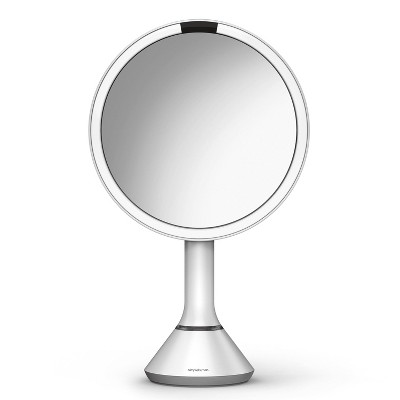 simplehuman 8" Stainless Steel Sensor Mirror - White