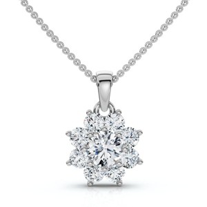 Pompeii3 1/2Ct Lexi Diamond Pendant 14k Gold 18" Necklace Lab Created EF/VS - 1 of 4
