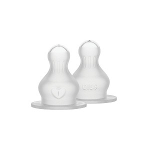 Bibs Silicone Baby Bottle Nipple Round - 2pk - 1 of 4