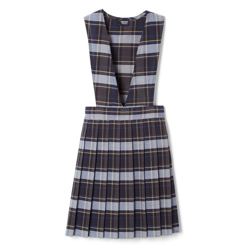 French Toast School Uniform Girls Plaid V-Neck Pleated Jumper - image 1 of 3