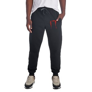 IT Logo Unisex Jogger Sweatpants with Pockets for Men and Women Black - 1 of 4