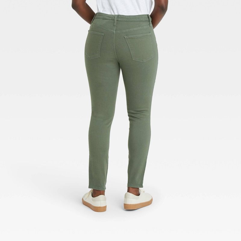 Women&#39;s High-Rise Skinny Jeans - Universal Thread&#8482; Olive Green 00, 6 of 13