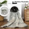 Modern Abstract Hallway Runner Rug, Machine Washable Low-Pile Geometric Non-Slip Floor Mat for Entryway, Living Room, Bedroom, Kitchen - 4 of 4