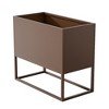 Wooakway Outdoor/Indoor/Decor Metal Elevated Raised Garden Bed Planter Box Planter Pots Cachepot Nursery Pot - 4 of 4