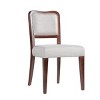 Set of 2 Traditional Upholstered Dining Chairs with Solid Wood Frame, Elegant Armless Chairs for Dining Room or Living Spaces-Panipeachy - 3 of 4