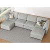 Belffin U-Shaped 6-Seater Corduroy Sectional - Modular Sofa with Storage Ottoman & Convertible Design - 3 of 4