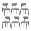 Coolbibila Modern Dining Chairs Set Of 2,Fabric Upholstered Armless Dining Chairs,Kitchen Dining Chair With Curved Backrest and Metal Frame - 2 of 4