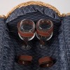 Picnic Time Verona Wine & Cheese Basket - Adeline Collection: Navy Blue & Coral Orange Picnic Basket Set, Service for 2 - 4 of 4