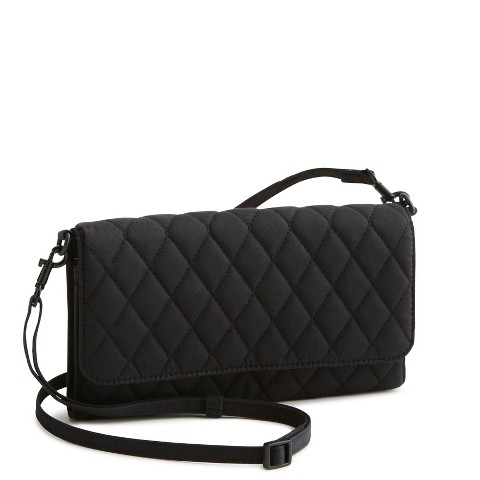 Vera Bradley Women's Outlet Cotton Wallet Crossbody Bag Moonless Night