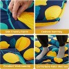 Nasitip Twin Japanese Futon Mattress,Foldable Floor Mattress with Modern Lemon Pattern, 1.5" Thicken Portable Roll Up Mat for Sleeping,Blue - 3 of 4