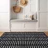World Rug Gallery Bohemian Stripe Lines Shag Rug – White – Easy to Clean, Medium Pile – Perfect for Living Room, Bedroom, or Entryway - 2 of 4