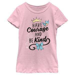 Girl's Cinderella Have Courage and Be Kind T-Shirt - 1 of 4