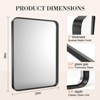 NicBex Bathroom Mirror,Vanity Mirror with Aluminum Alloy Framed,Anti-Rust Tempered Glass Wall Mirror for Bathroom,Living Room,Black - 2 of 4