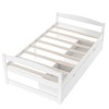 PAGED Twin Size Platform Bed Modern Pine Bed Frame with 2 Storage Drawers for Bedroom, No Box Spring Required - 4 of 4