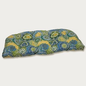 Outdoor Wicker Loveseat Cushion - Omnia - Pillow Perfect - 1 of 3