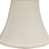 Vynxaria Lampshades: White Natural Bell Slant Shade 9"x18"x13" for Table Lamps with Washer Fitter - 2 of 4