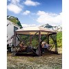 Gazebo Screen Tent 12x12 Ft 6 Sided Screen House Pop Up Canopy Tent with Mesh Windows, Wind Cloths, Mosquito Netting Quick Set Screened In Gazebo - 2 of 4
