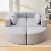 114.9" Boneless Modular Sectional Sofa, Curved Compression Couch with Deep Seats, Boucle Upholstery, Free Combination Sofa Bed for Living Room - 2 of 4