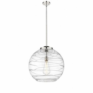Athens Deco Swirl - 1 Light Pendant In Industrial Style-19.5 Inches Tall and 17.88 Inches Wide - 1 of 1