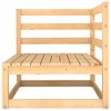 vidaXL Outdoor Corner Sofa - Solid Pinewood Patio Furniture with Gray Polyester Cushions and Durable Construction - 3 of 4