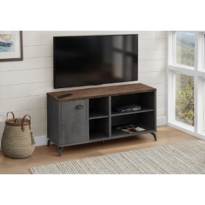 47.25" Laminate Industrial TV Stand with Storage Cabinet, Adjustable Shelves, and Cable Management for Living Room - 1 of 4