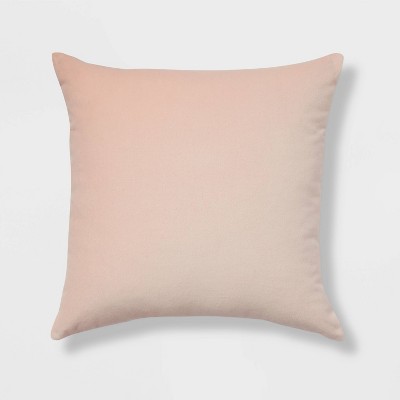 Cotton Velvet Square Throw Pillow Light Peach - Room Essentials™