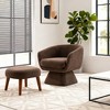 Okak Modern Upholstered Leisure Reading Accent Chair with Ottoman,Soft Padded Lazy Chair Set for Living Room,Bedroom - 2 of 4