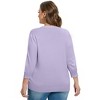 Clearlove Knit Cardigan for Plus Size  Women Open Front Button Lightweight Sweaters V Neck Loose 3/4 Sleeve Cardigans Outwear - 3 of 4