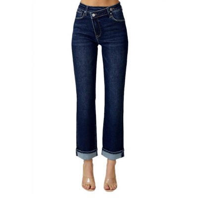 Women's High Rise Straight Leg with Cross Over Waistband - RISEN