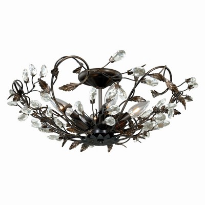 Vaxcel Jardin 4 - Light Flush Mount in  Architectural Bronze