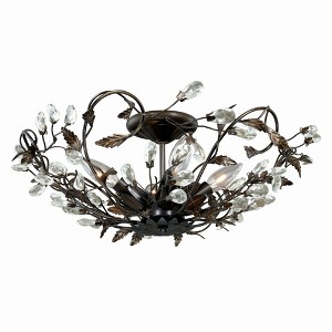 Vaxcel Jardin 4 - Light Flush Mount in  Architectural Bronze - 1 of 4