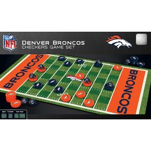 MasterPieces Officially licensed NFL Denver Broncos Checkers Board Game for Families and Kids ages 6 and Up. - 1 of 4