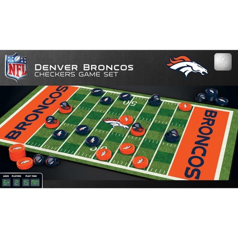 MasterPieces Officially licensed NFL Denver Broncos Checkers Board Game for Families and Kids ages 6 and Up. - image 1 of 4