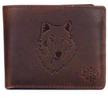 Karla Hanson CANADA WILD Men's Hunter Leather Wallet - Timber Wolf