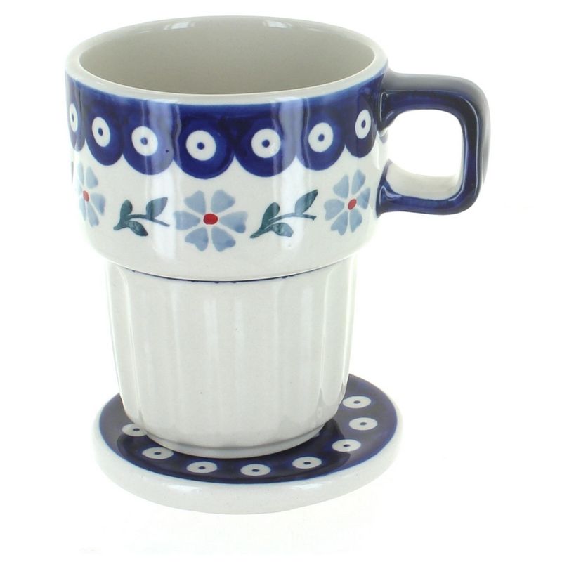 Blue Rose Polish Pottery K131 Manufaktura Large Mug with Lid, 2 of 4